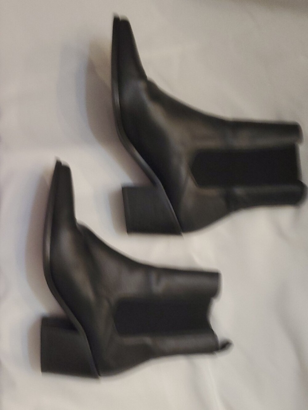 Beckett Simonon Black Leather Ankle Boots with Block Heel Women's 7.5 - Picture 13 of 16